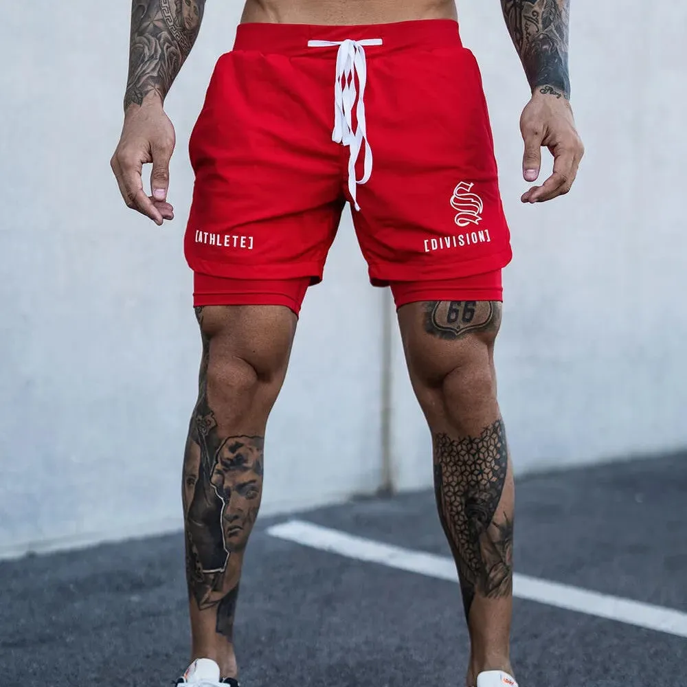 2-in-1 Shorts for Running and Bodybuilding