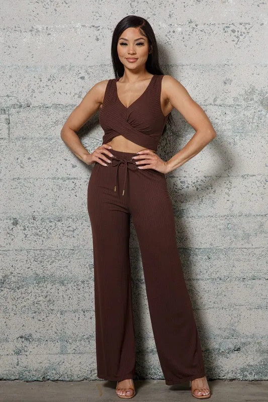 2 Piece Lounge Top & Pant Set