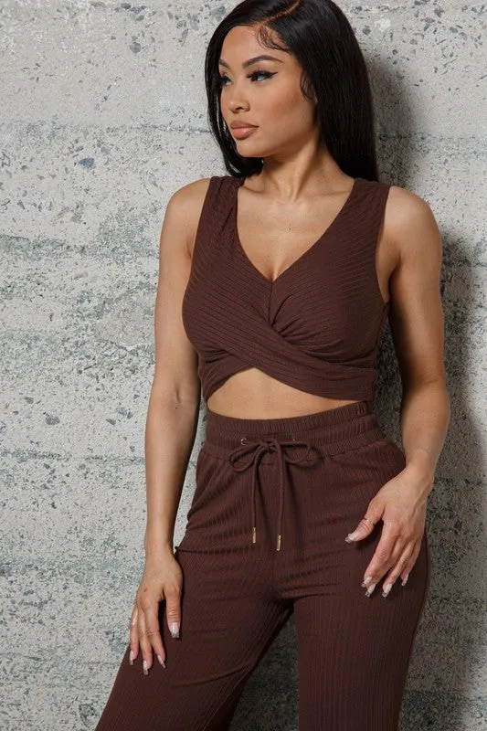 2 Piece Lounge Top & Pant Set