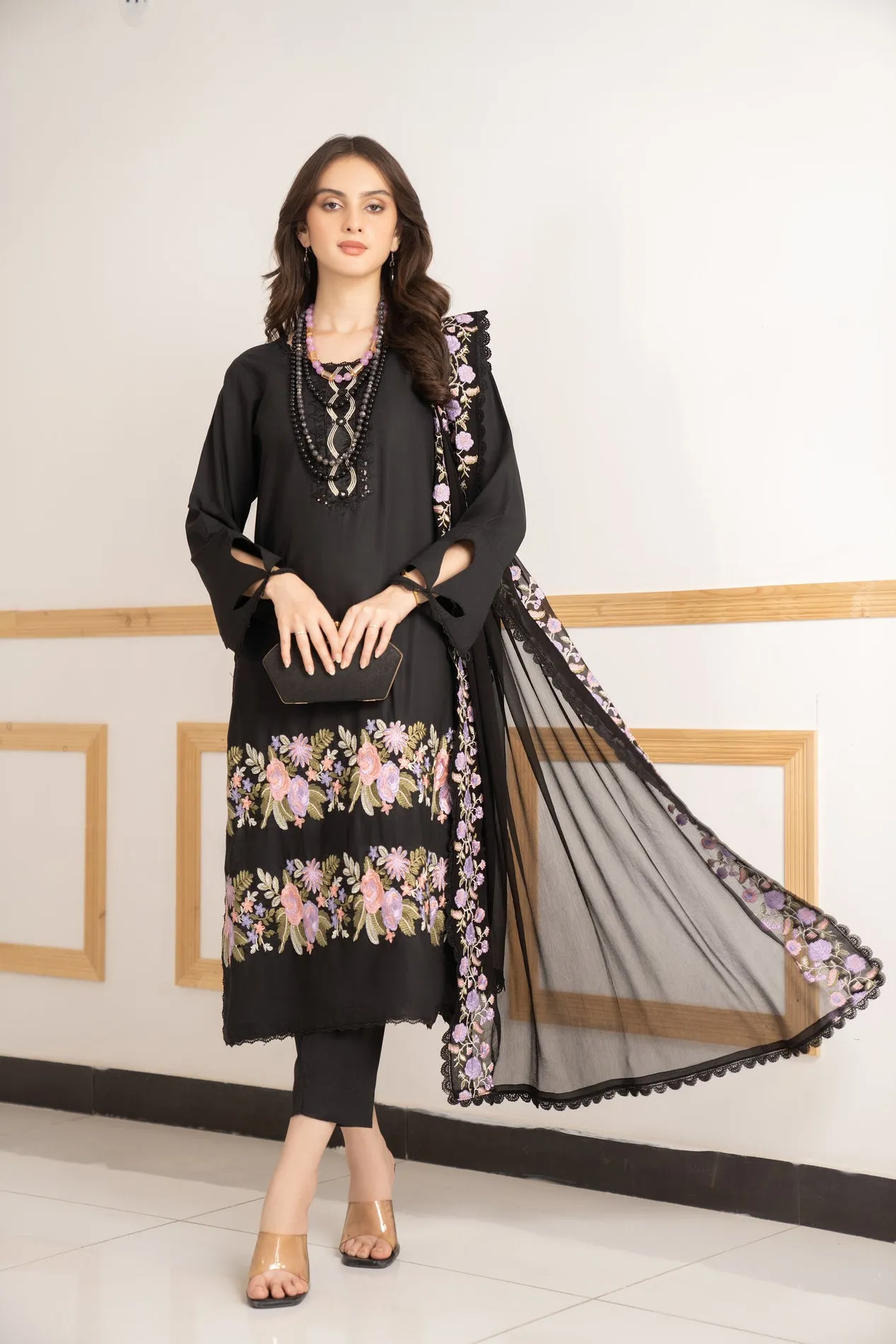 3PC READY TO WEAR LINEN DRESS 03