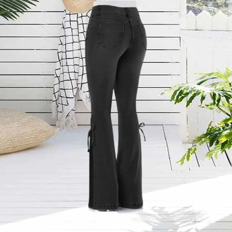 70S HIP HUGGER BELL BOTTOMS STRETCHY JEANS