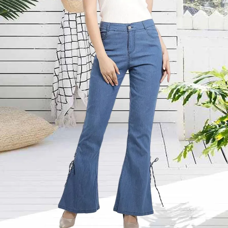70S HIP HUGGER BELL BOTTOMS STRETCHY JEANS