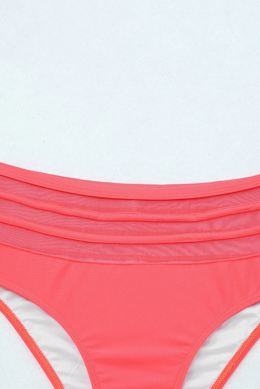 Aleena Scalloped Criss Cross High Waist Bikini by Threaded Pear