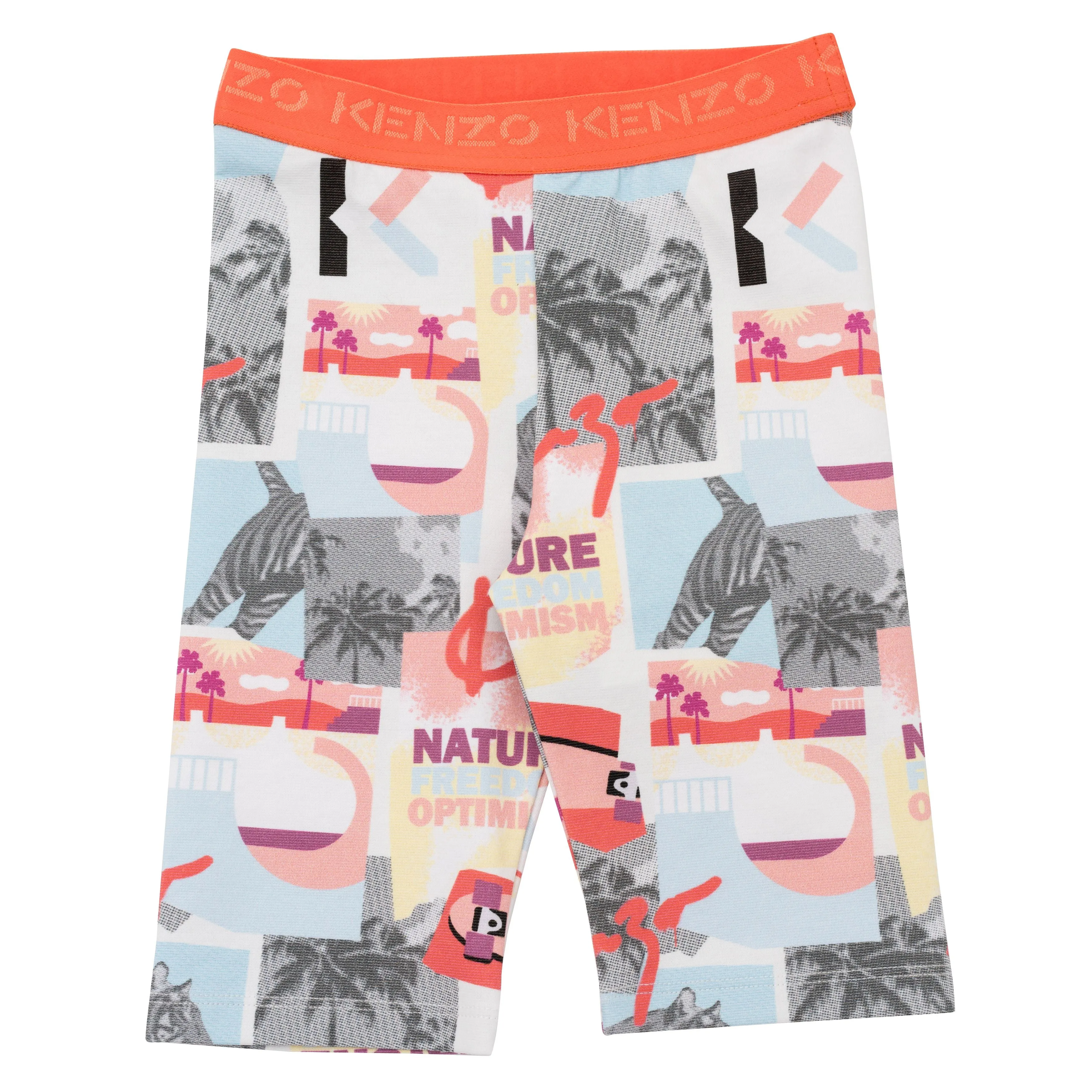 Allover Urban Print Shorts