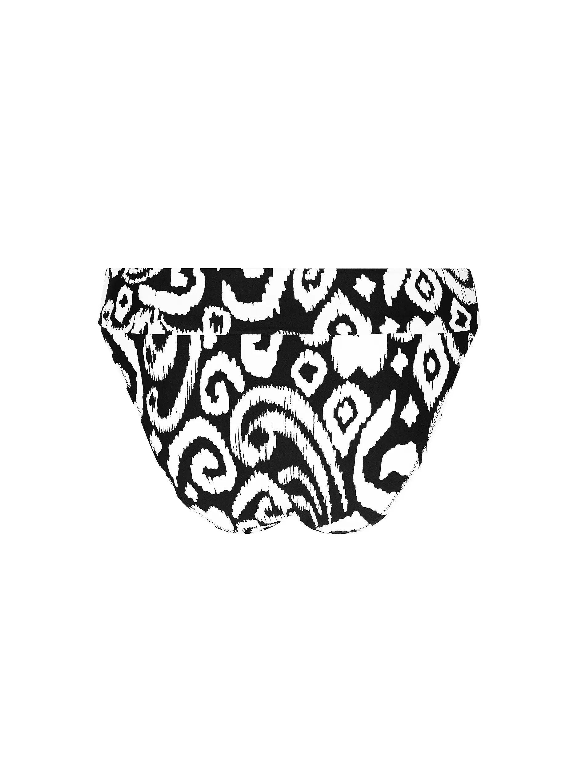 Antigel Swimwear by Lise Charmel - La Balinaise Bikini Wide Side Bottom Ikat Blanc Noir