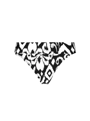 Antigel Swimwear by Lise Charmel - La Balinaise Bikini Wide Side Bottom Ikat Blanc Noir