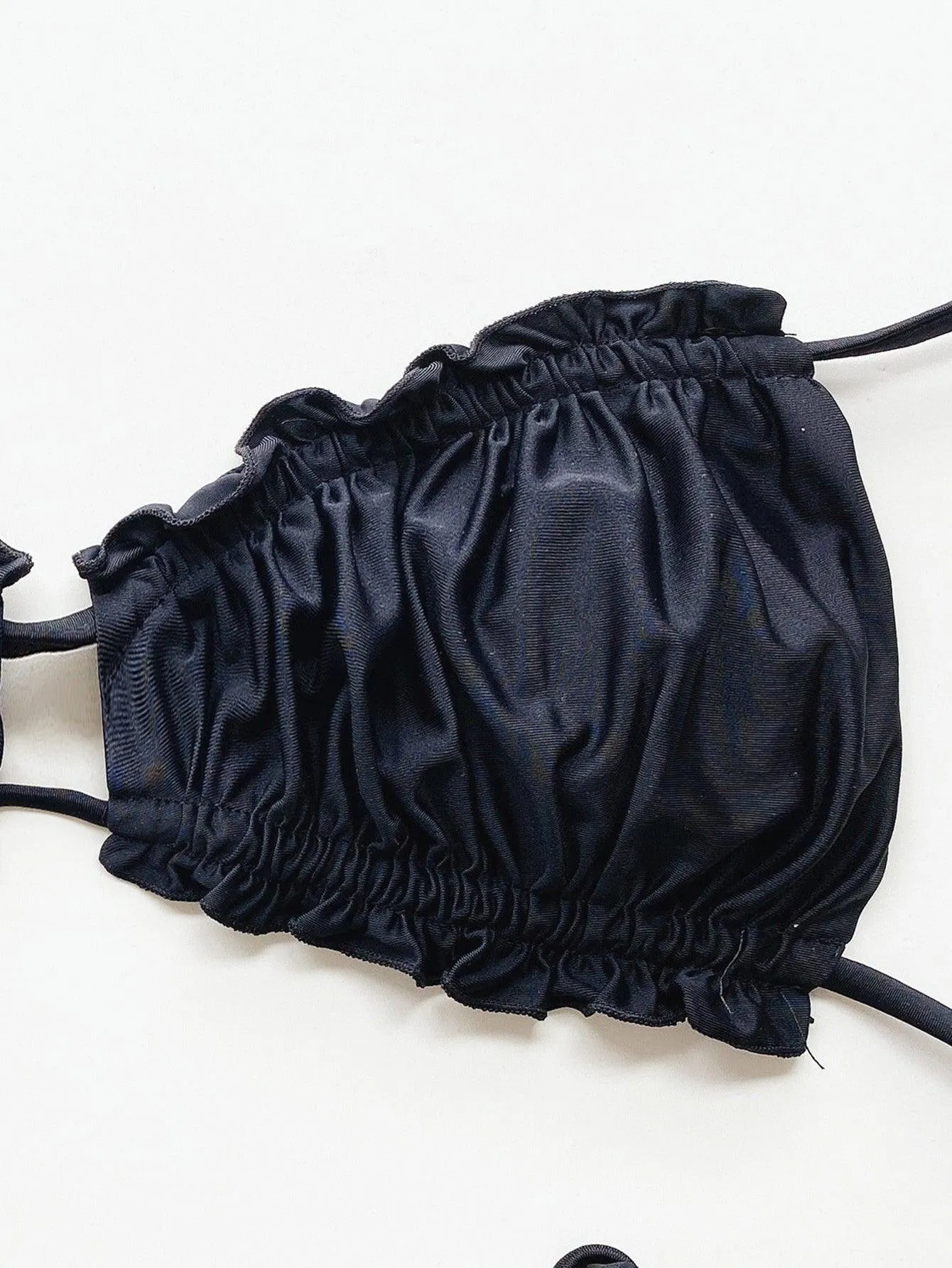 Aquaholic Halter Tie Waist String Bikini Set