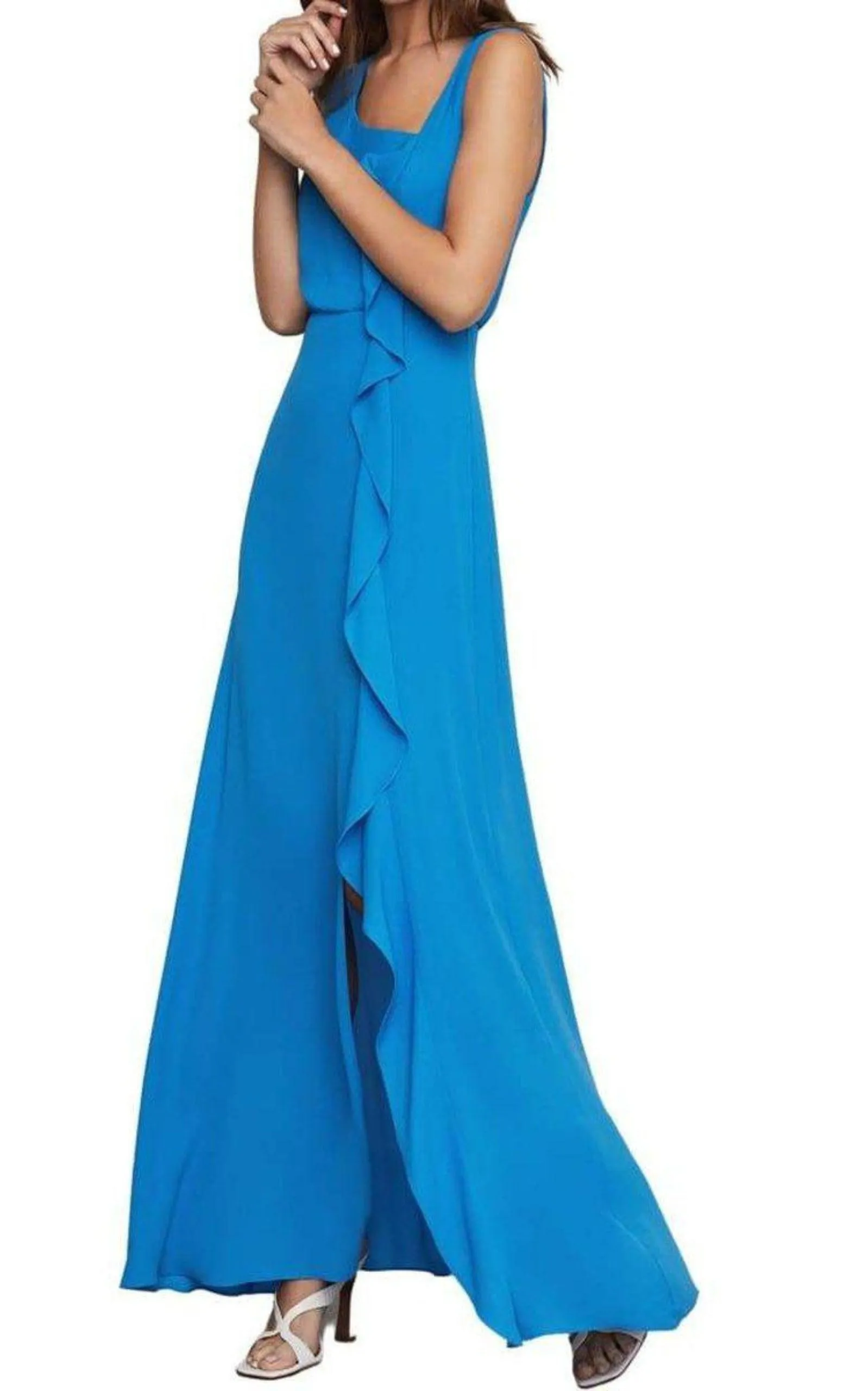 Asymmetric Neck Maxi Dress