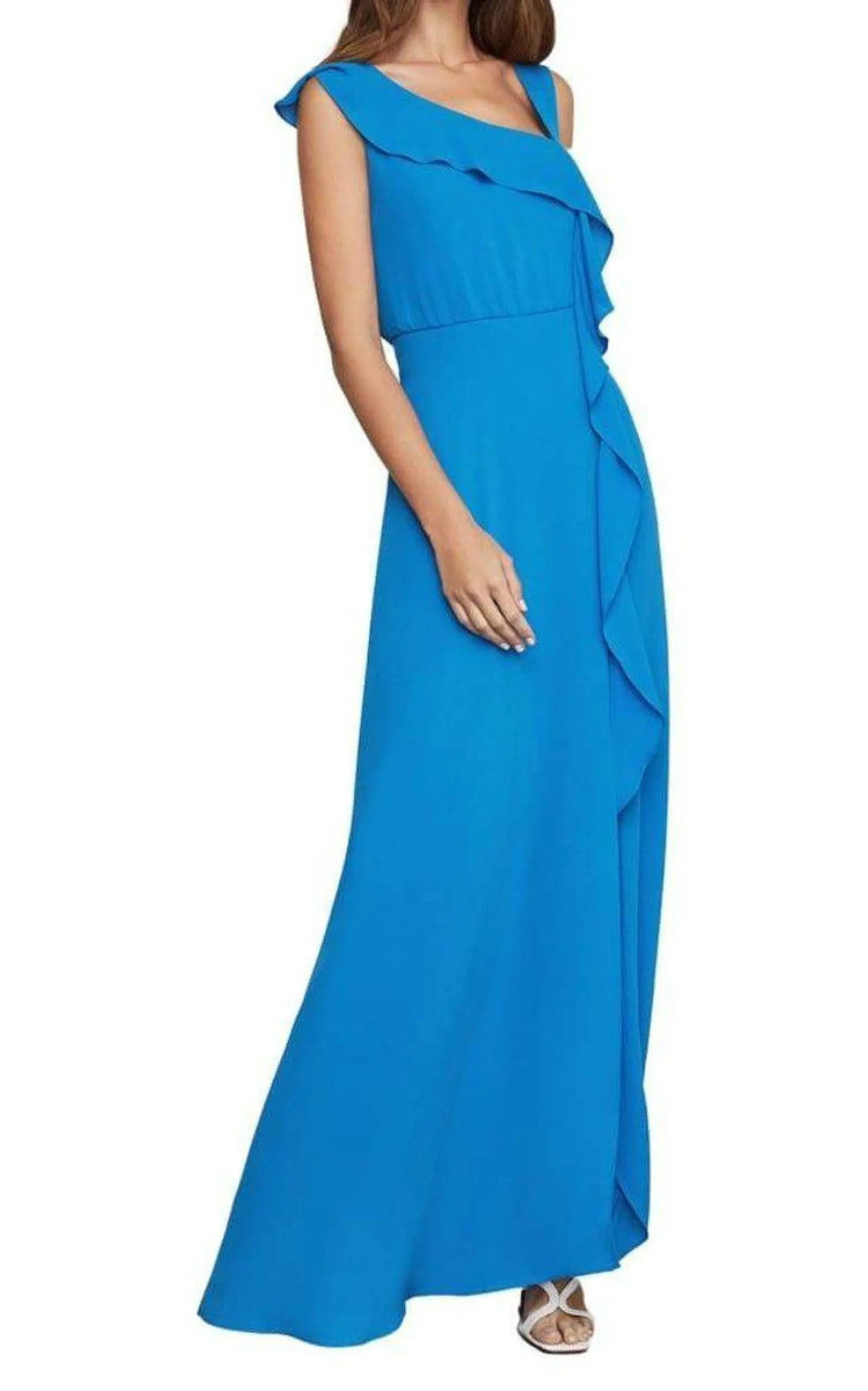 Asymmetric Neck Maxi Dress