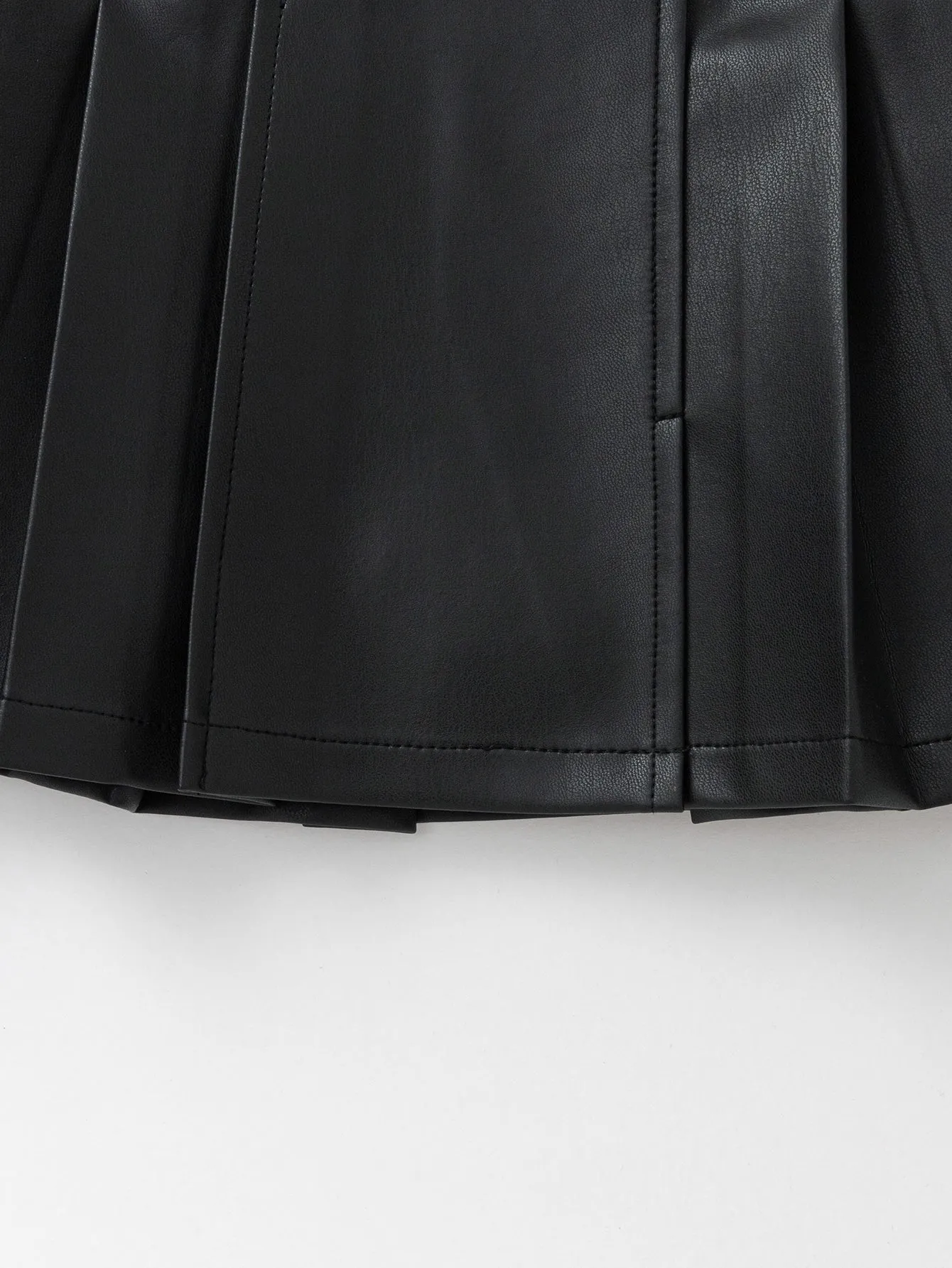 Balabala Children's Clothing Girls' Skirt Imitation Leather Skirt 2025 Spring New Style Pleated Skirt