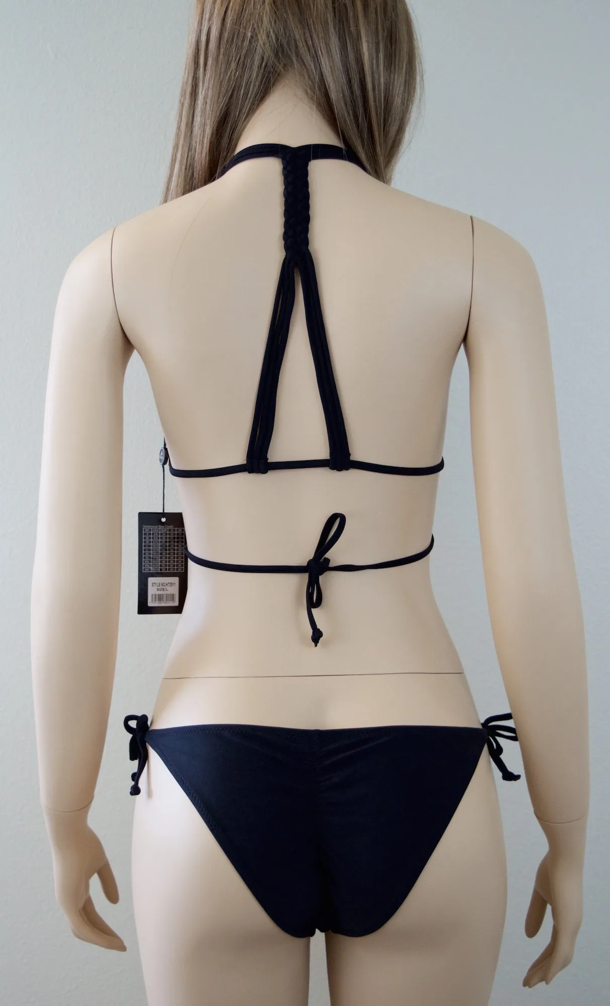 Black 2 Piece Criss Cross Bikini