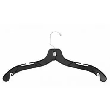 BLACK PLASTIC TOP  17" HANGER PACK 100