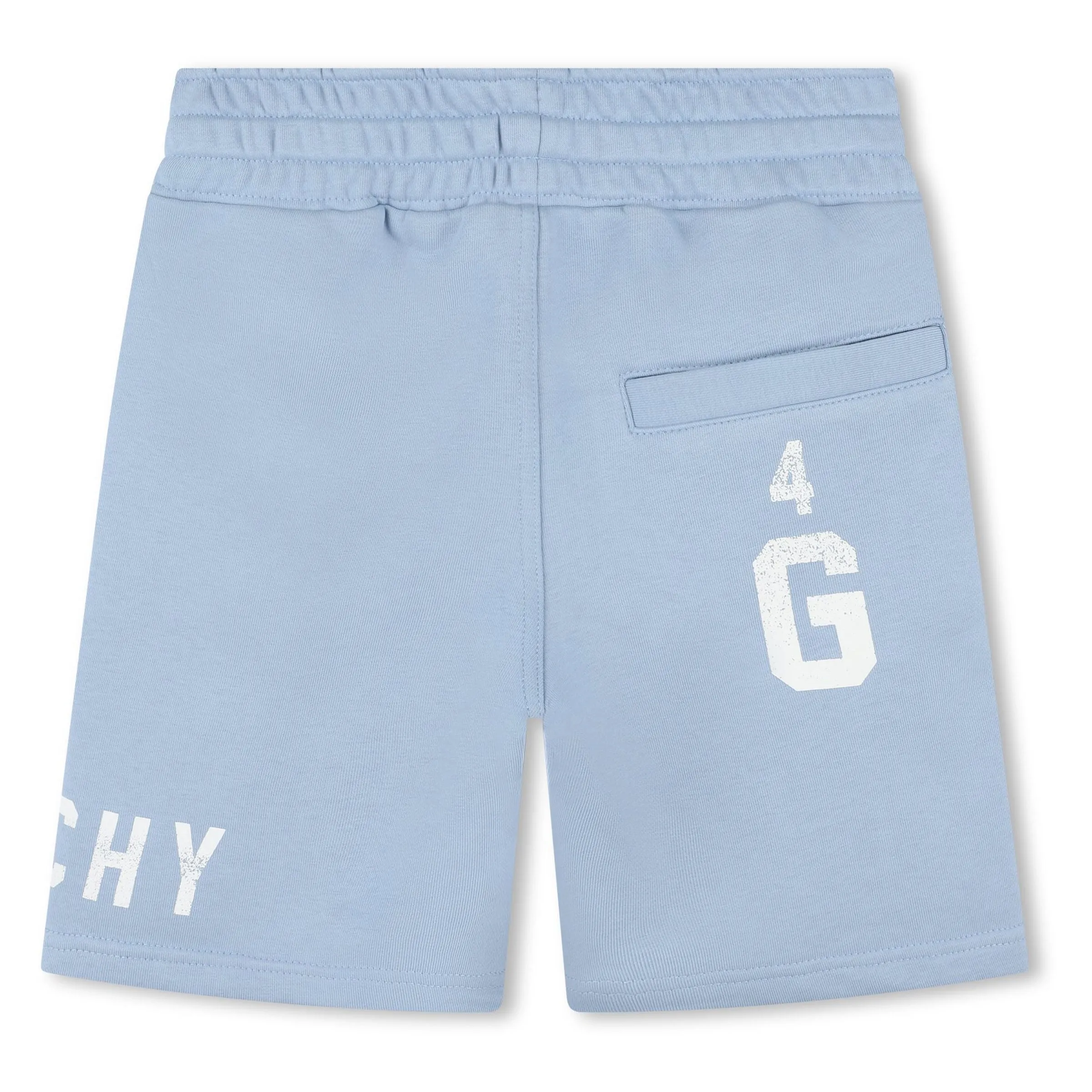 Blue Logo Print Bermuda Shorts