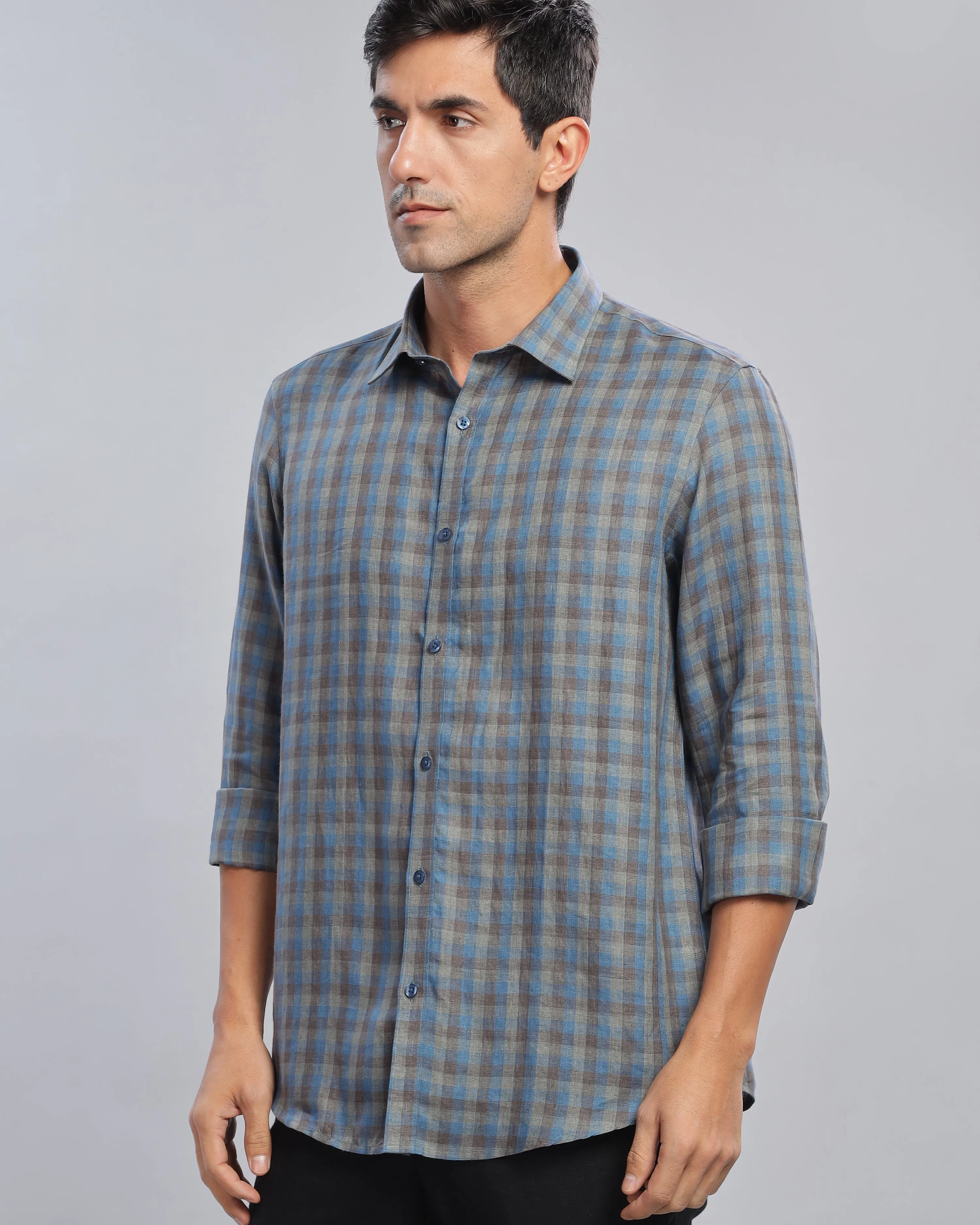 Blue Steel Linen Shirt