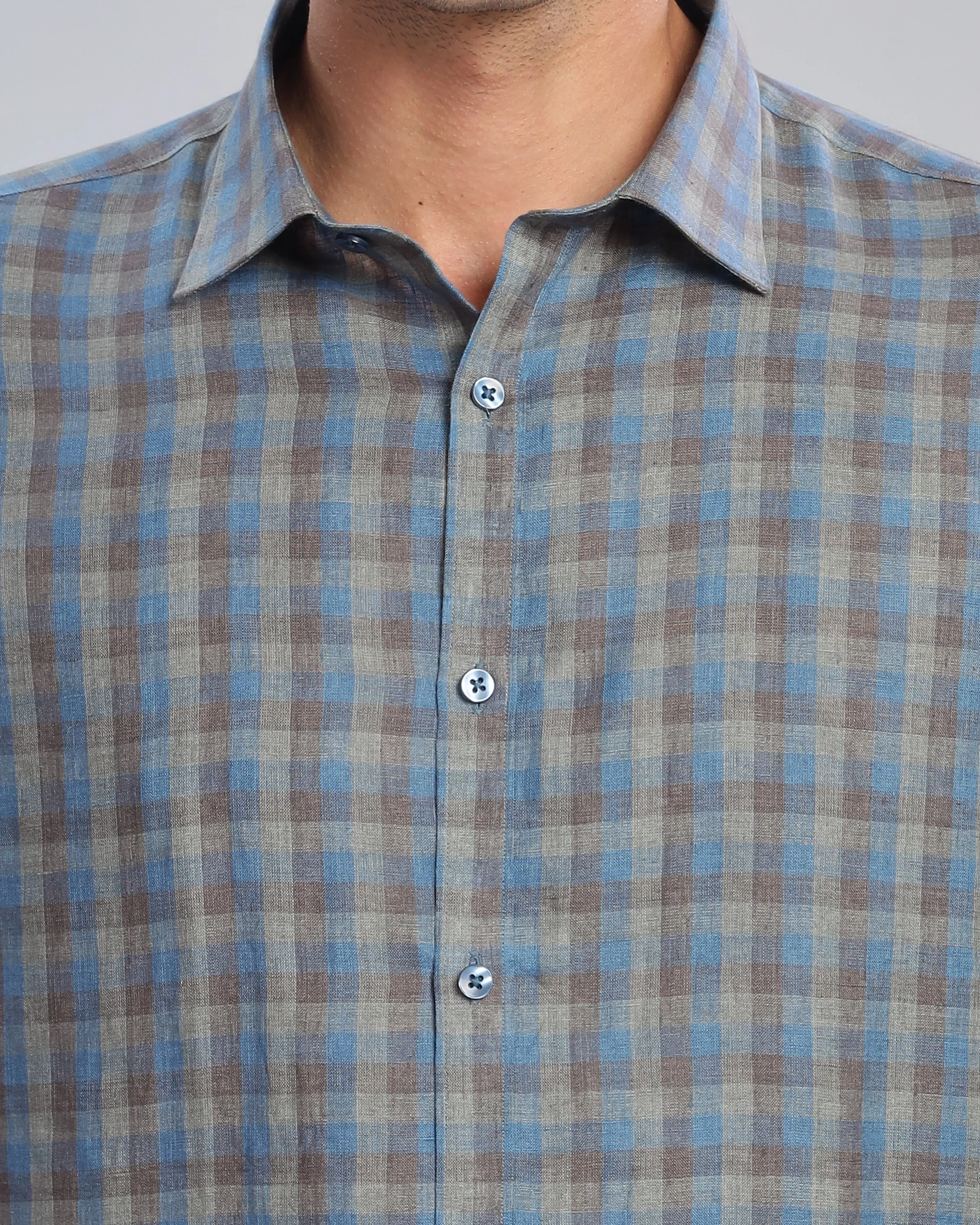 Blue Steel Linen Shirt