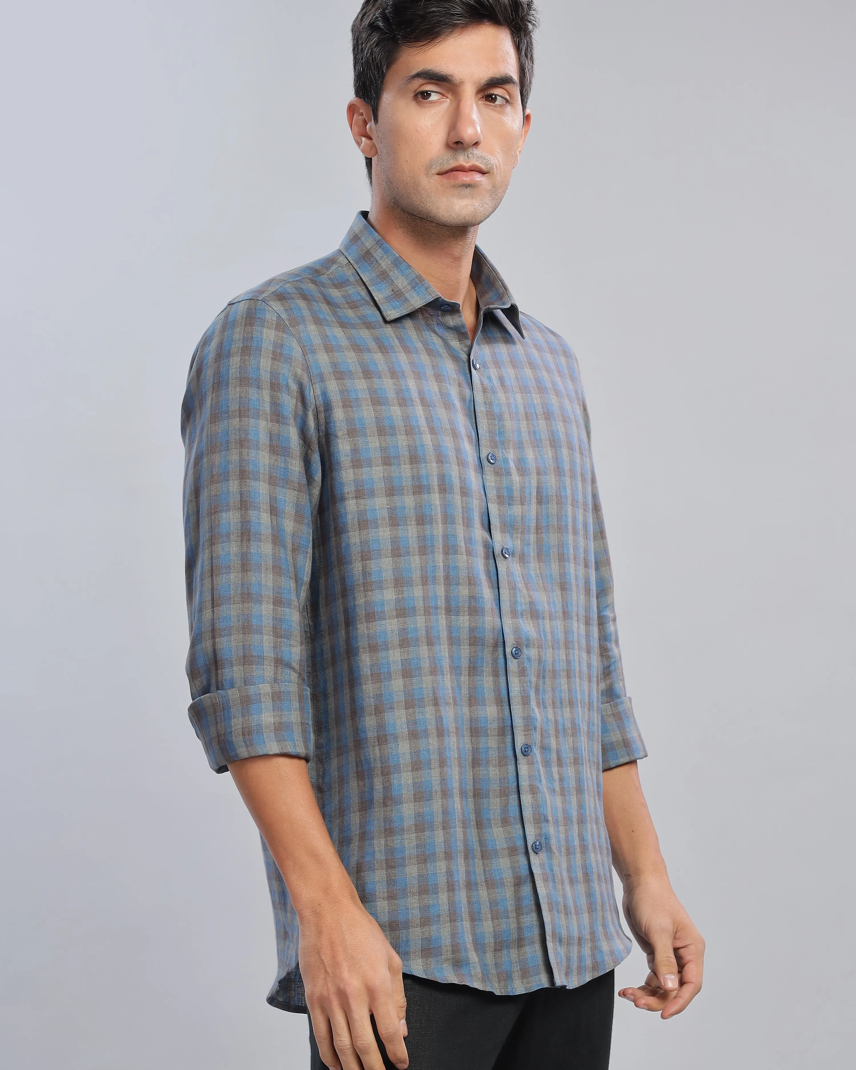 Blue Steel Linen Shirt