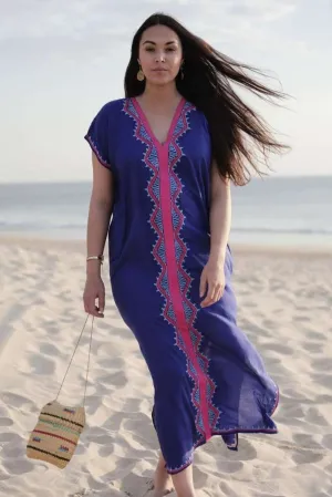Blue Zahra Boho Trendy Kaftan-Moroccan kaftan