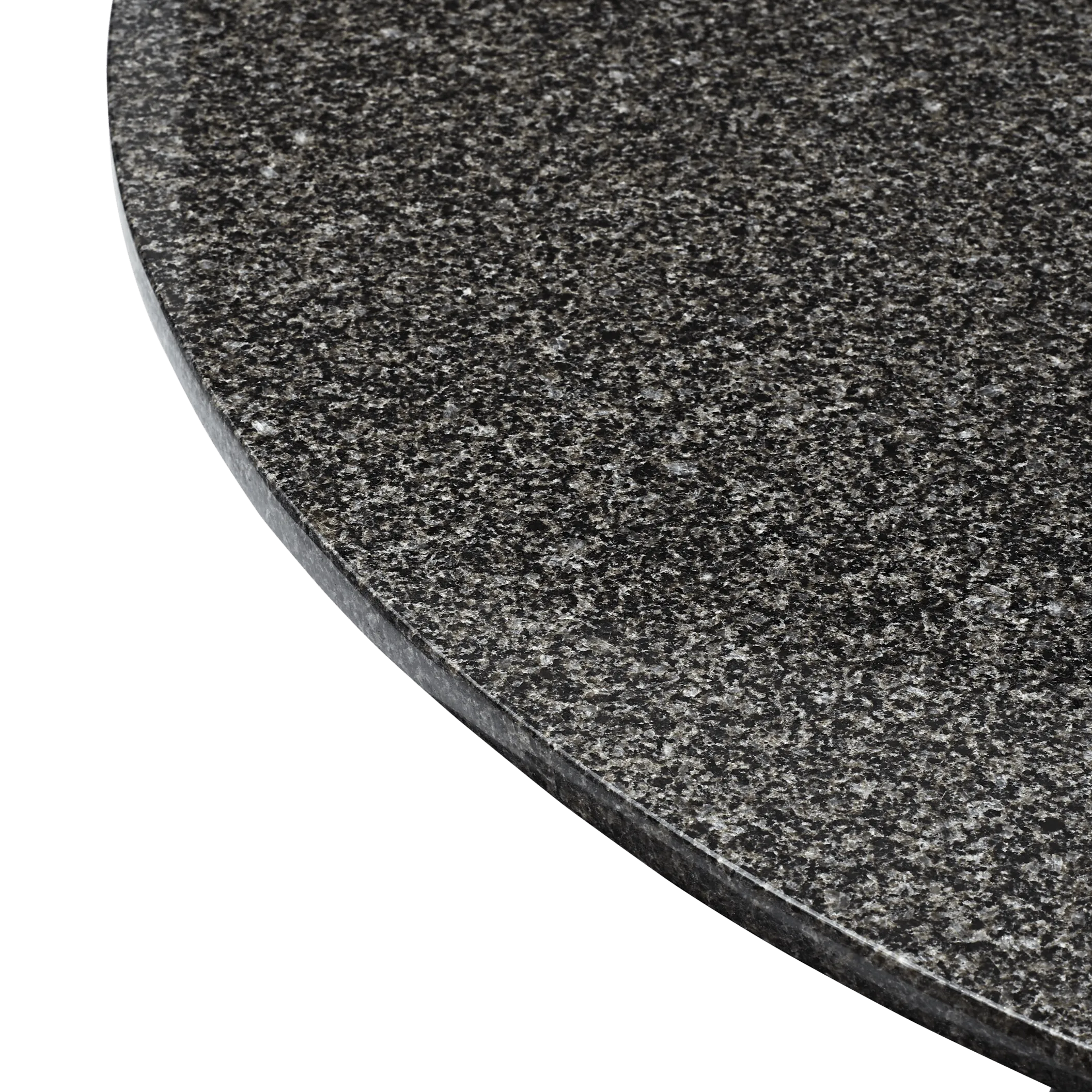 Boscombe 6 Seater Round Table with Granite Top, Black