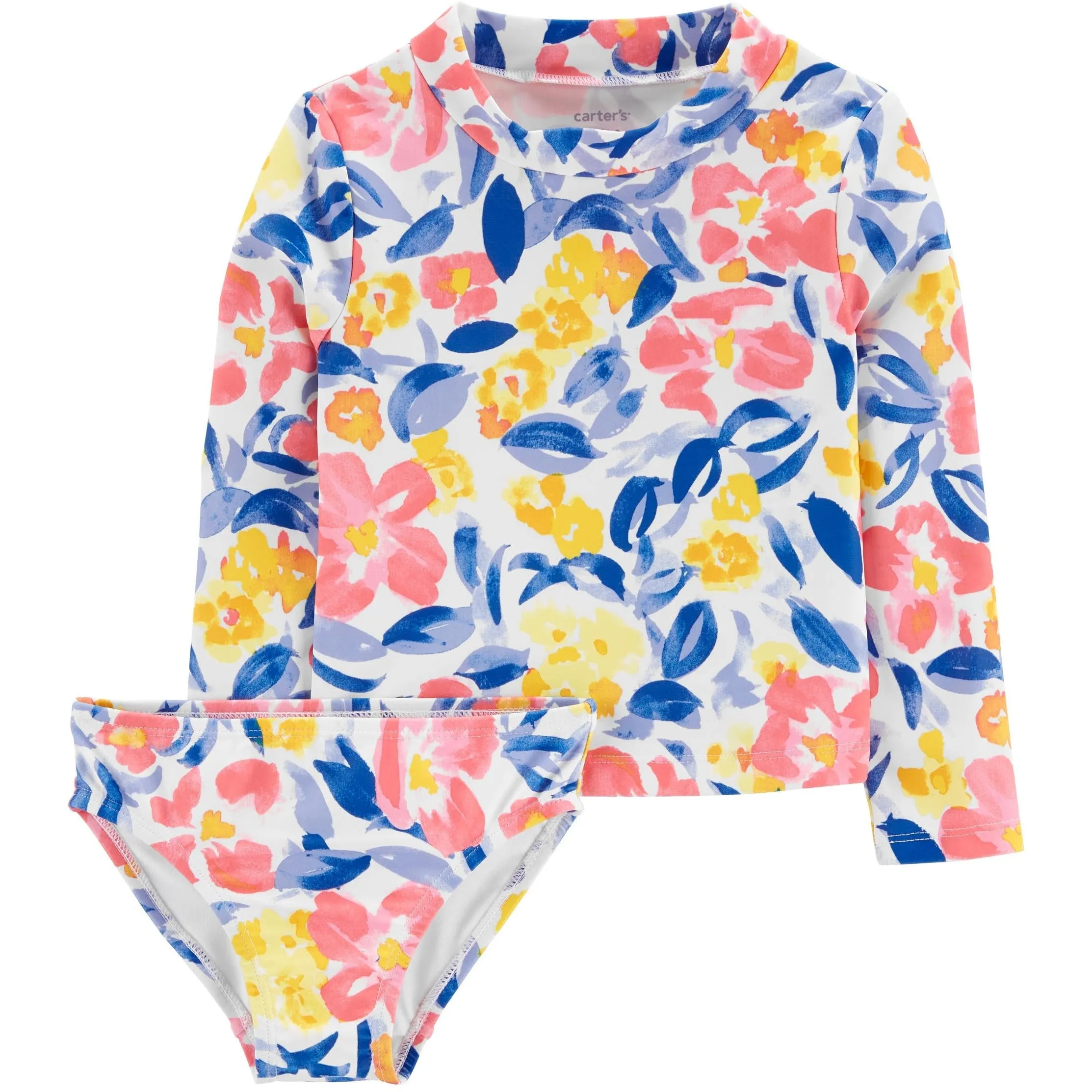 Carter's Infant & Toddlers Girls Floral 2 Piece Rashguard Swimwear Set Multicolor 2N150510/1N150510