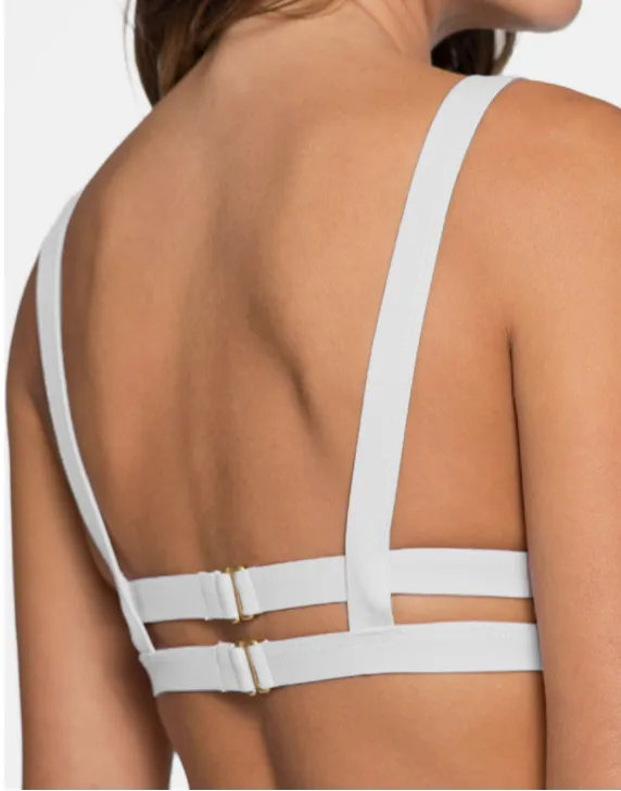 Coco Halter Top in White by Tavik Swimwear