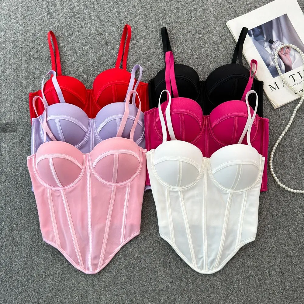 Colorful Bustier Corset Tops
