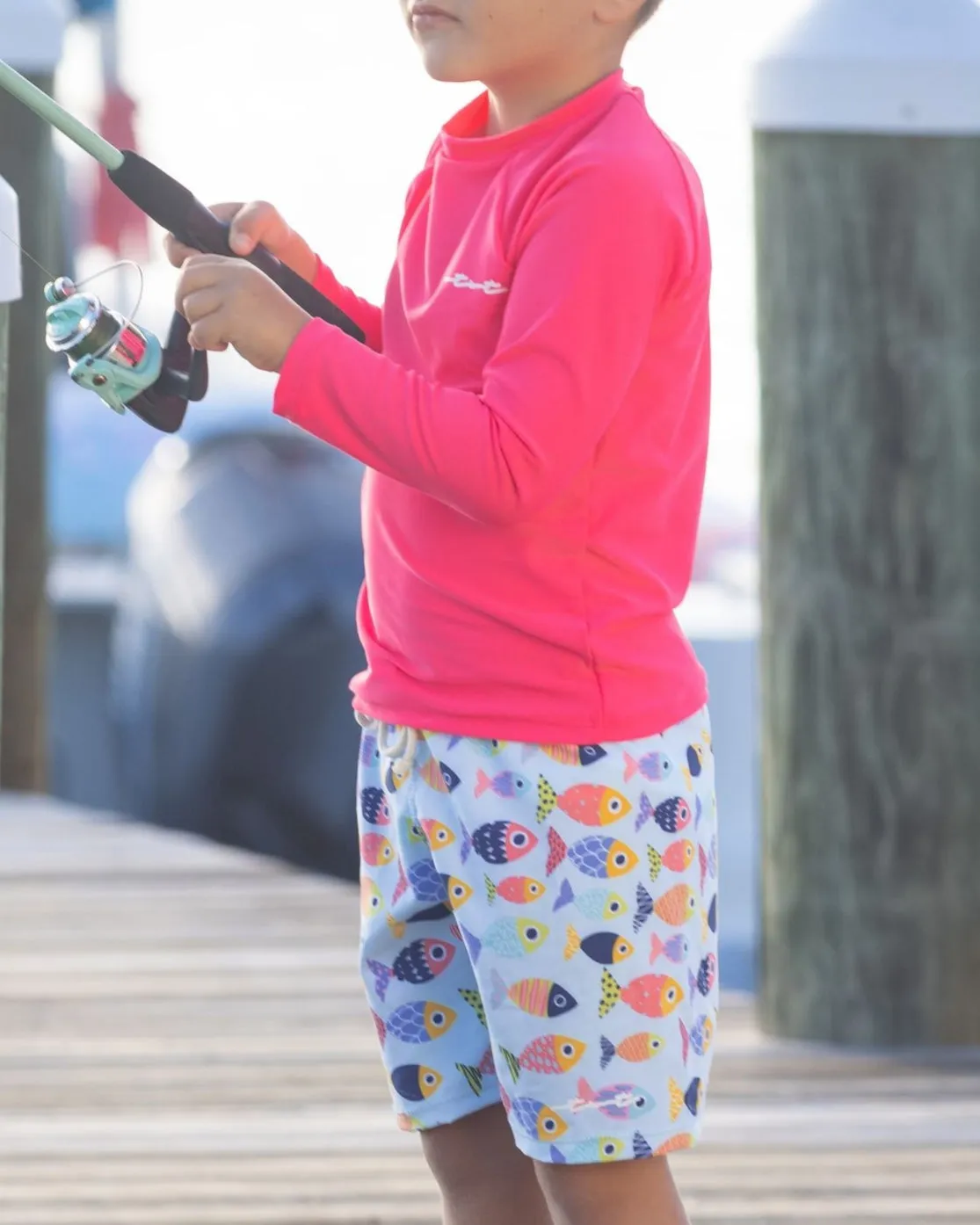 Colorful Fish Sun Shirt and Swim shorts