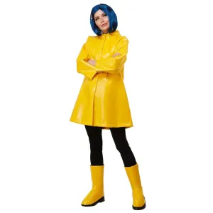 Coraline Costume for Adults, Yellow Coat