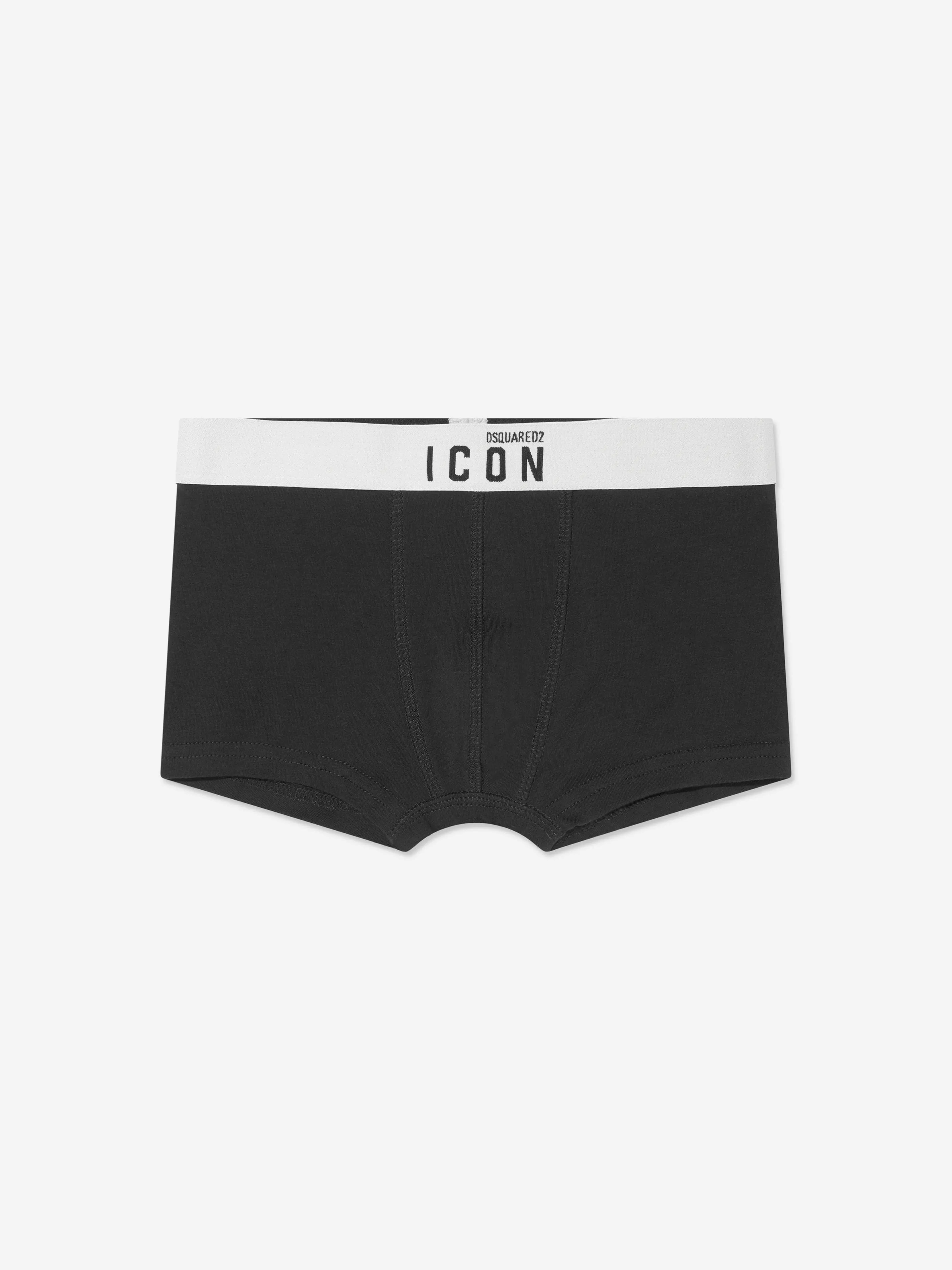 Dsquared2 Boys Icon Boxer Shorts in Black