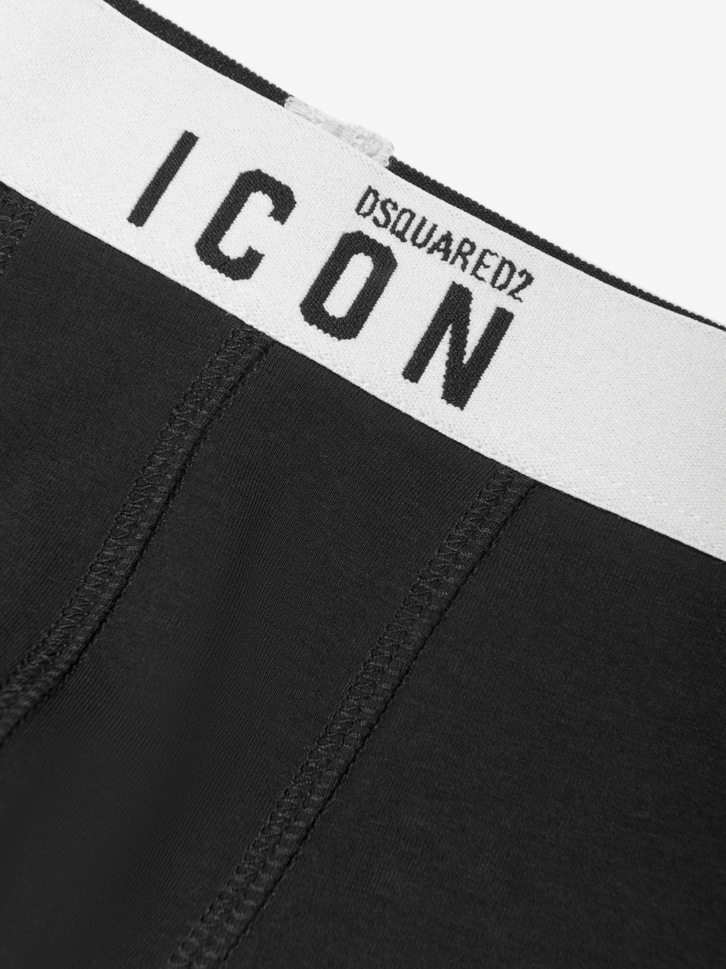 Dsquared2 Boys Icon Boxer Shorts in Black