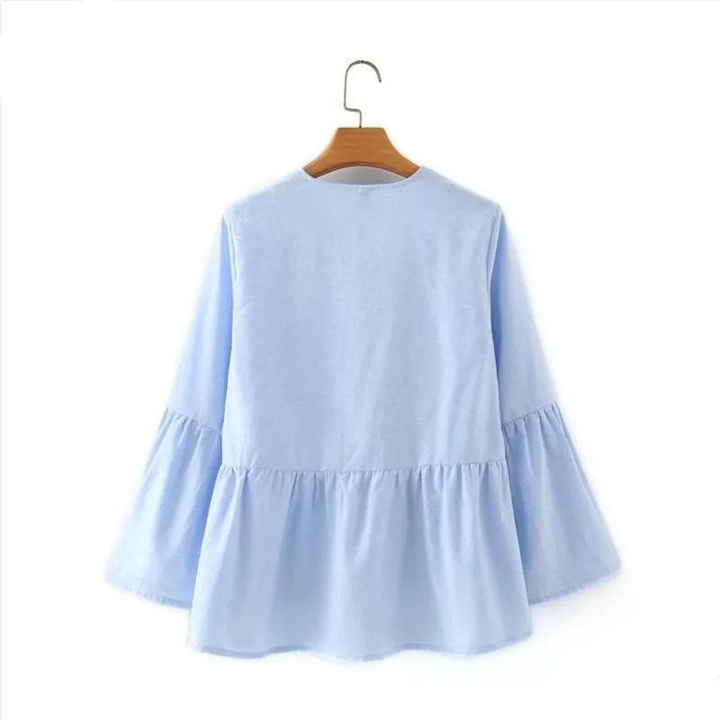 Elegant Chiffon Flare Sleeve