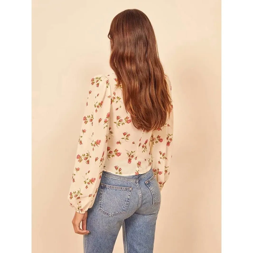 ELEGANT FLORAL TOPS BLOUSE