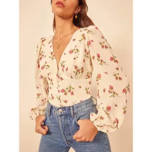 ELEGANT FLORAL TOPS BLOUSE