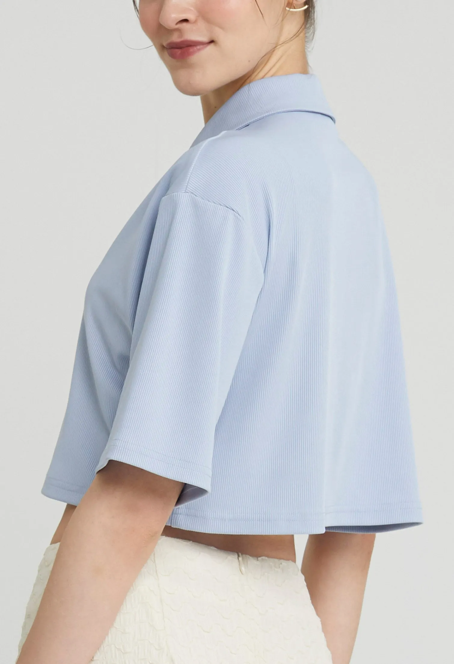 Elegant Keyhole Collared Top