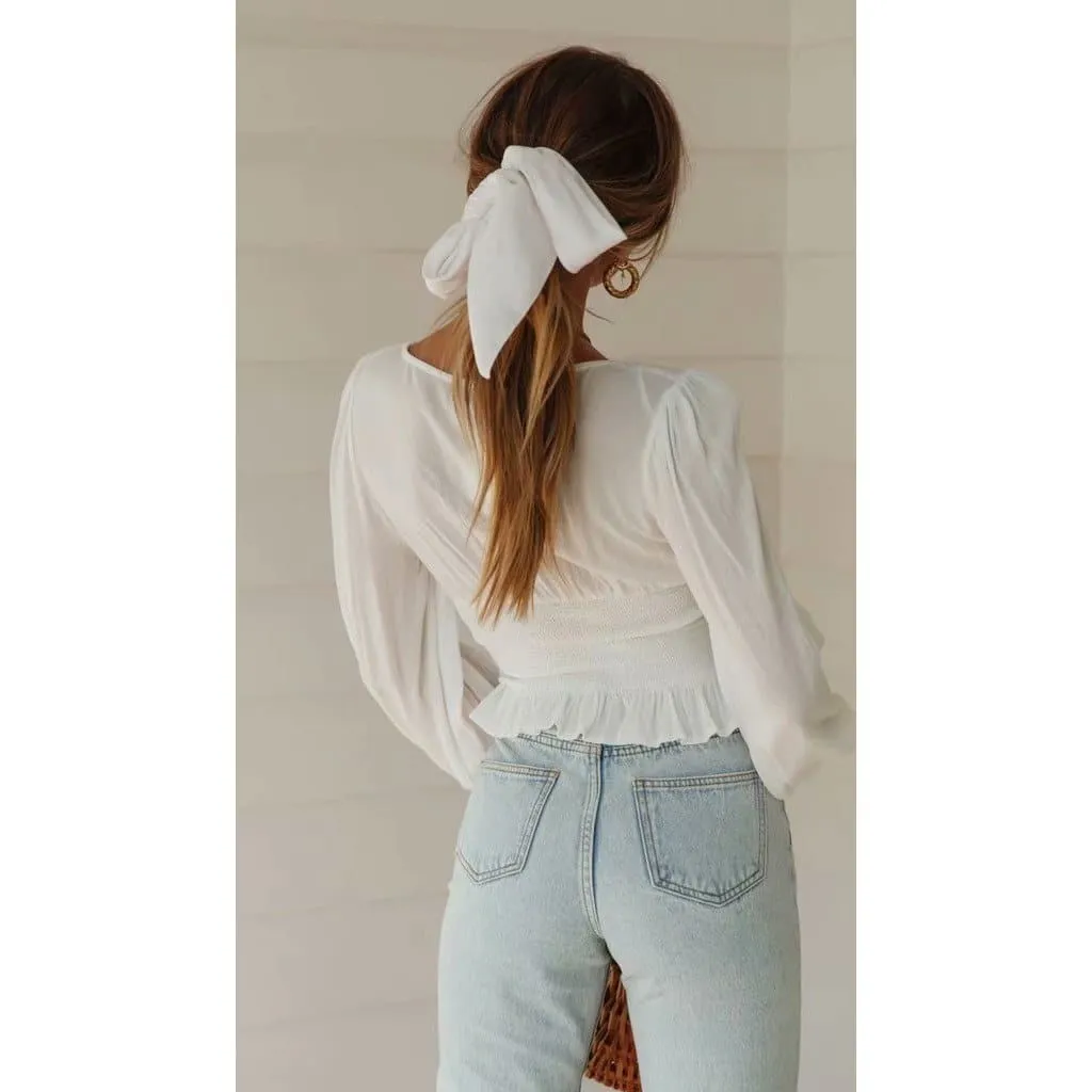 ELEGANT LANTERN SLEEVE BLOUSE