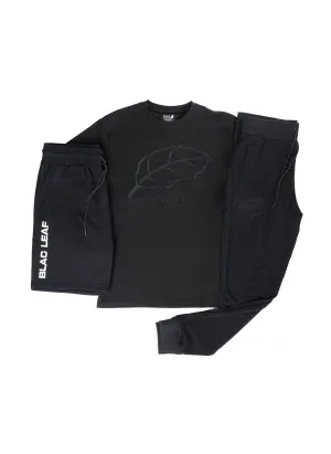 Essential Black Shirt, Short and Jogger Combo