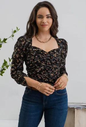 Falling Leaves Floral Top