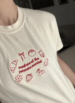 Farmer Market Embroidered Tee