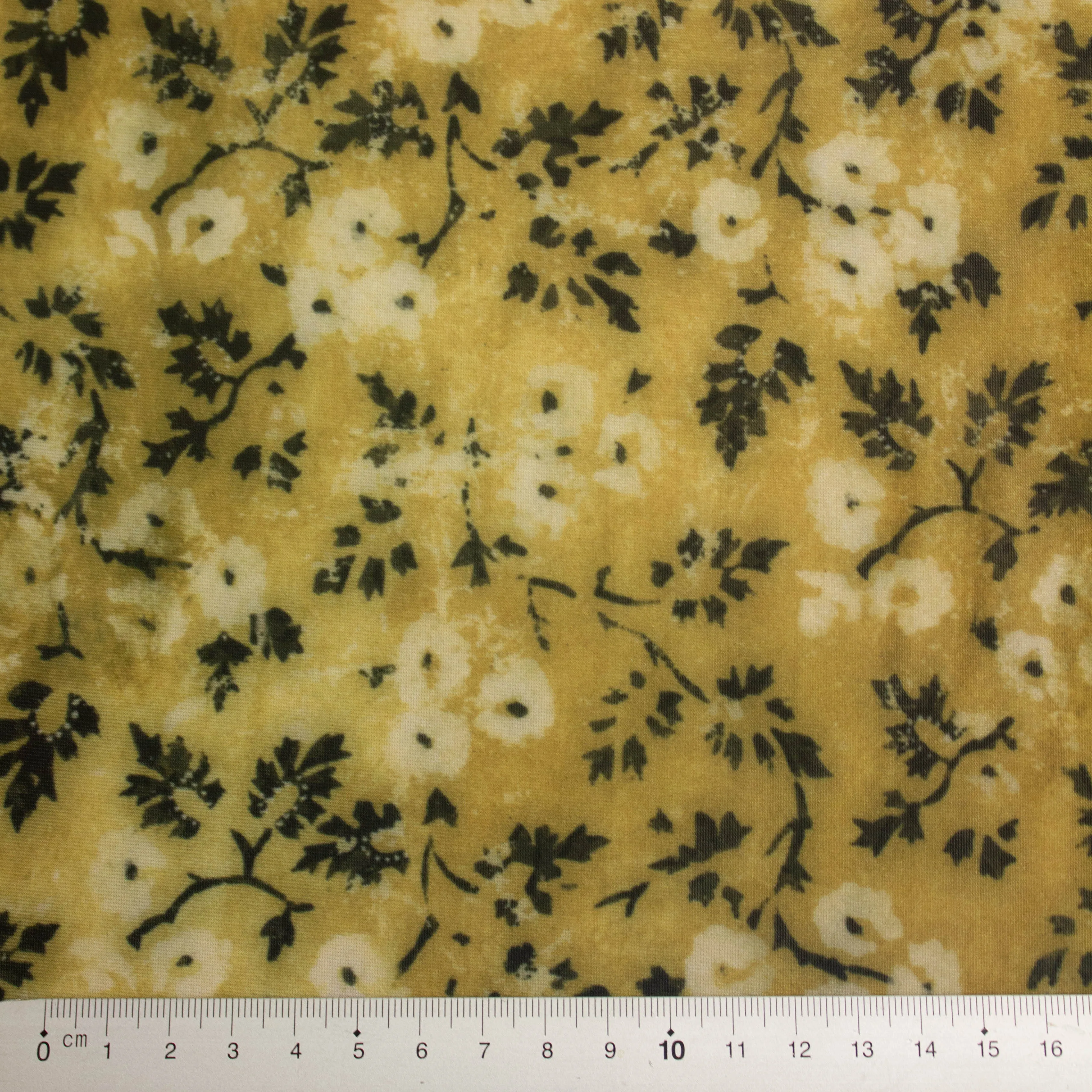 Fillo Ochre Floral Polyester Jersey