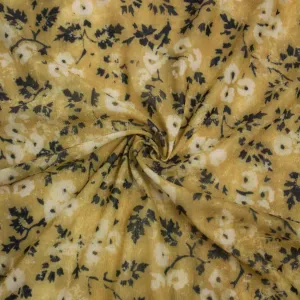 Fillo Ochre Floral Polyester Jersey