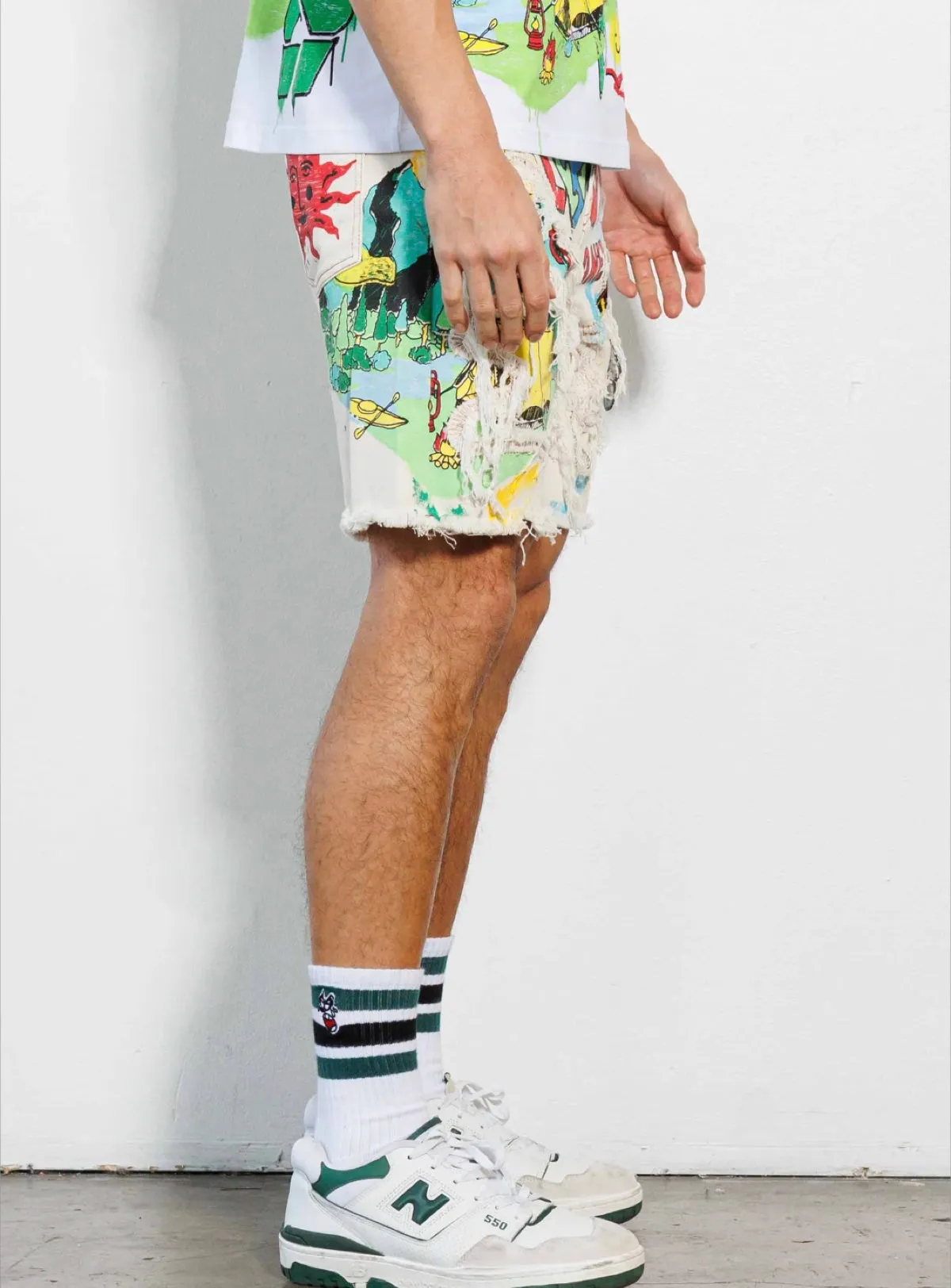 First Row Shorts - Love Your Planet - Lt. Khaki - FRS3222