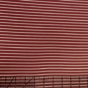 ***FLAWED Burgundy Stripes On Lightweight Double Brushed Polyester