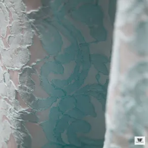 Floral Woven Brocade - Turquoise