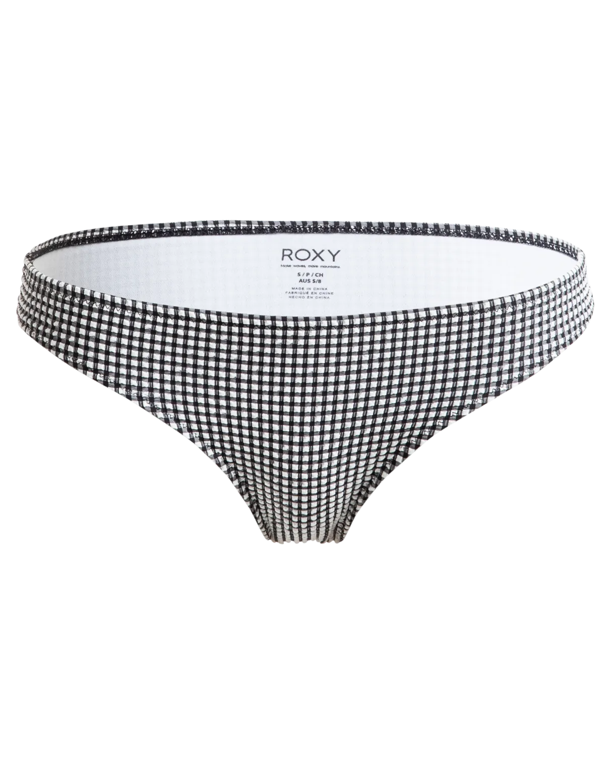 Gingham Bikini Bottoms in Anthracite