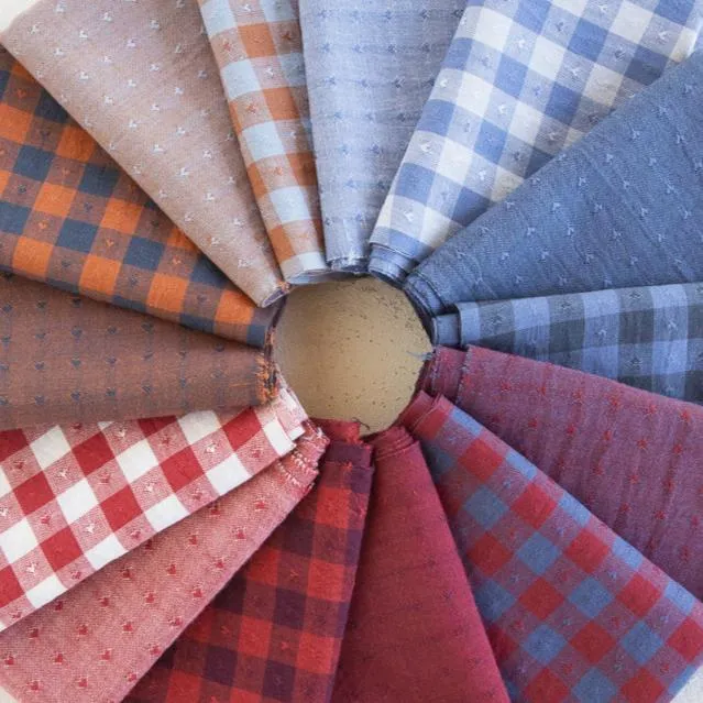 Gingham Dobby Hearts in Maraschino | Queen of Hearts | Fableism Supply Co