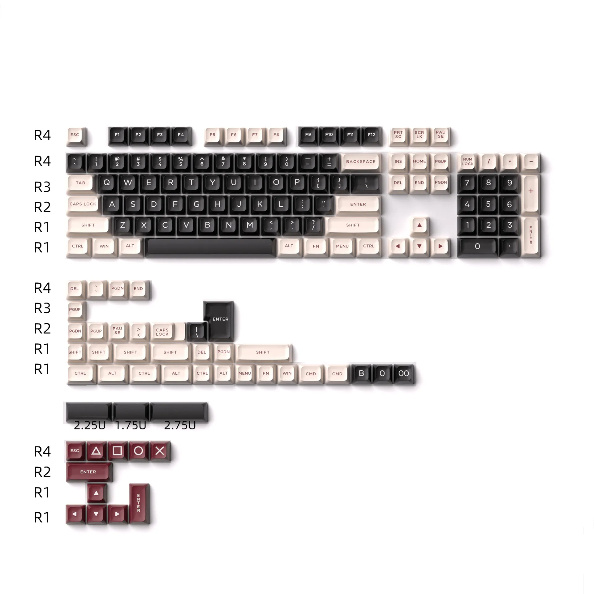 Glacier Spy Salmon Keycaps Set