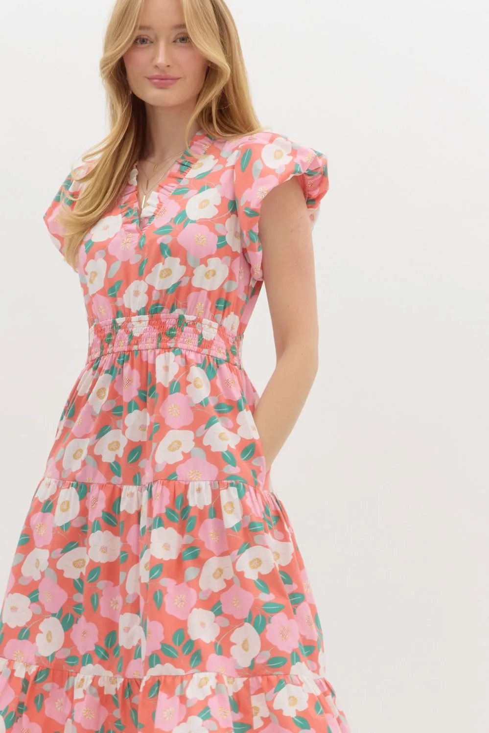 Graceful Garden Midi Dress
