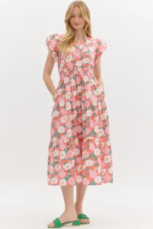 Graceful Garden Midi Dress