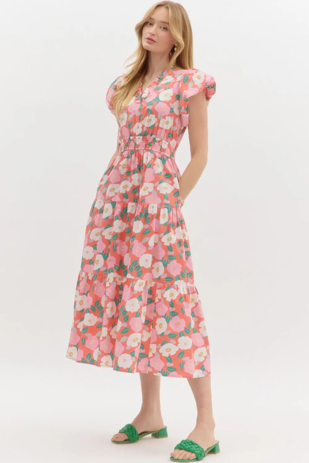 Graceful Garden Midi Dress