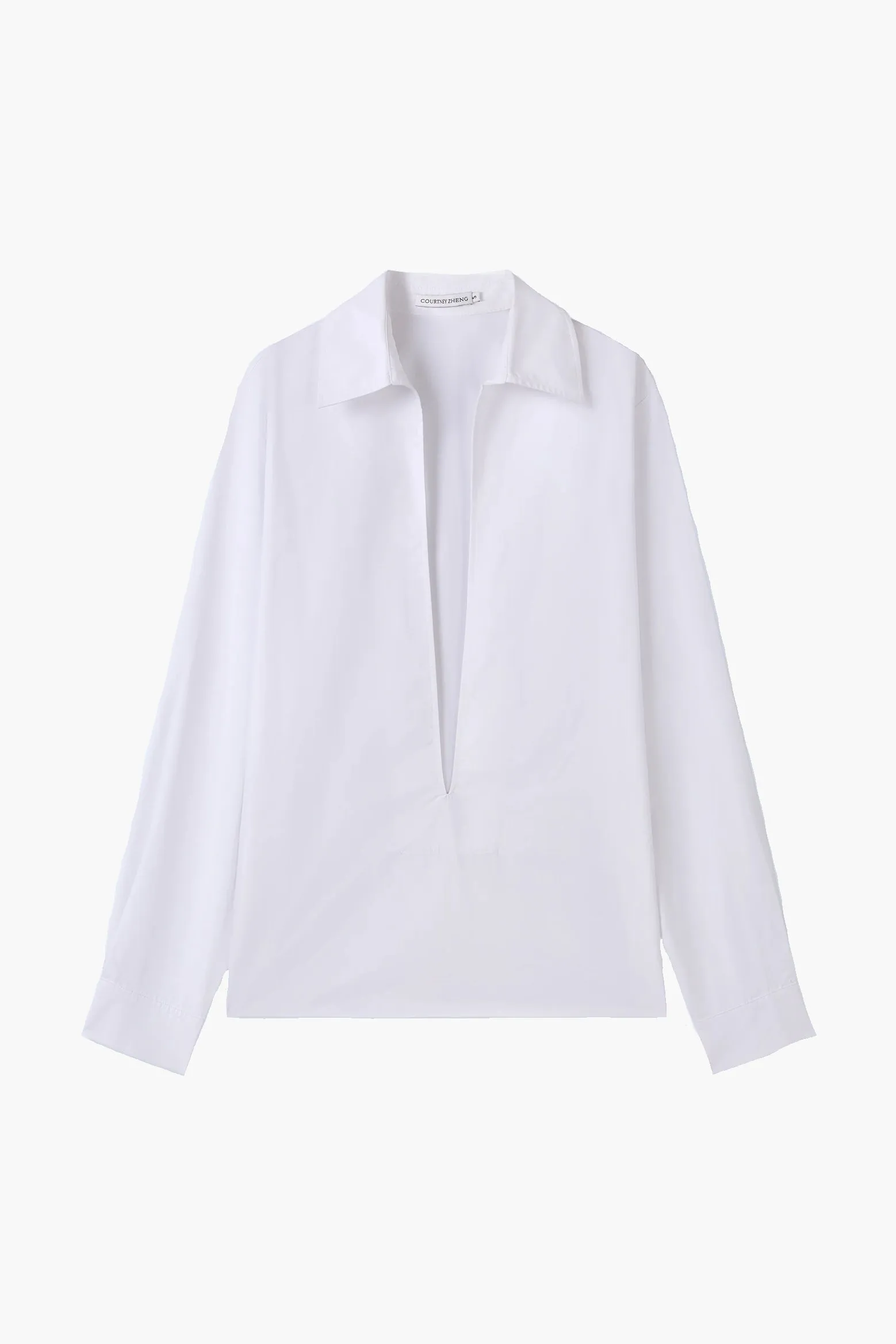 HAINES POPLIN FRONT SLIT SHIRT