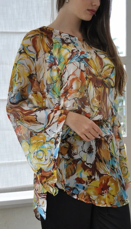 Kaftan Blouse Autumn Leaves- SALE